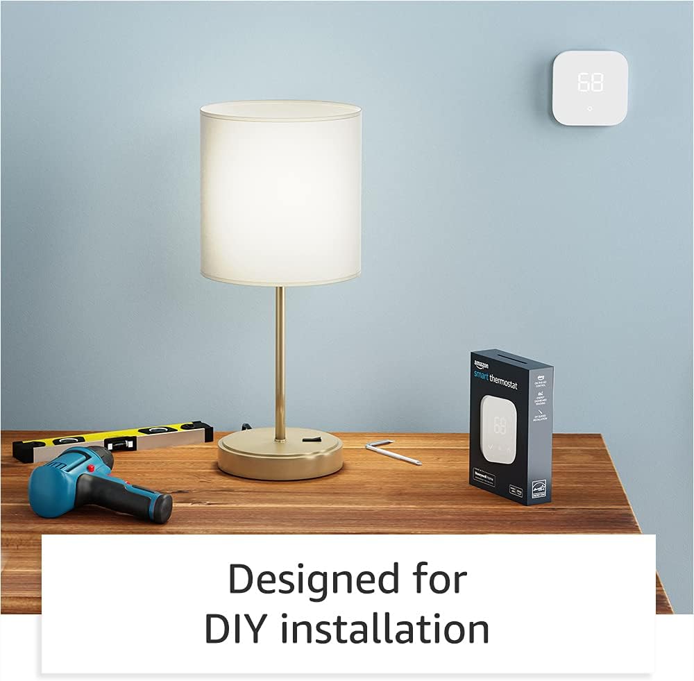 Amazon Smart Thermostat – ENERGY STAR certified, DIY install, Works with Alexa – C-wire required