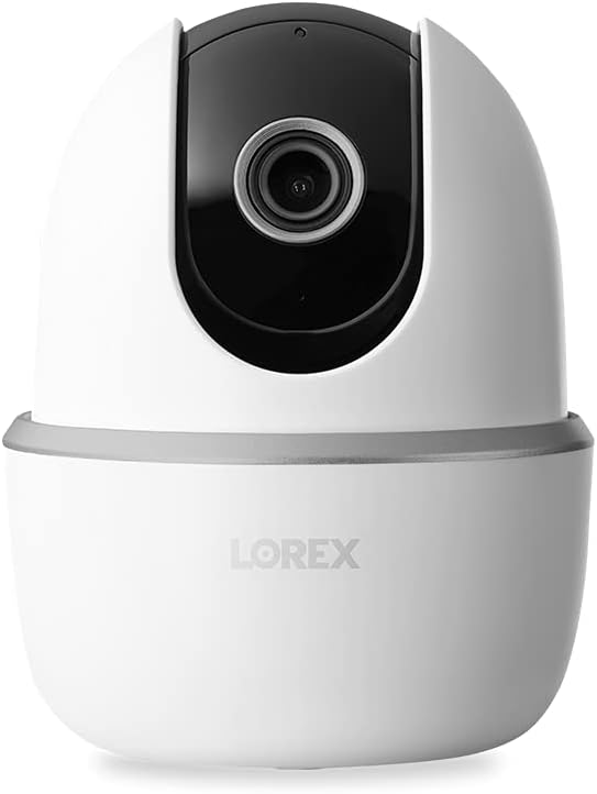 Lorex Pan  Tilt Indoor Security Camera - Wireless 2K WiFi Camera with Person Detection, Two-Way Talk and Smart Home Compatibility (16GB MicroSD)