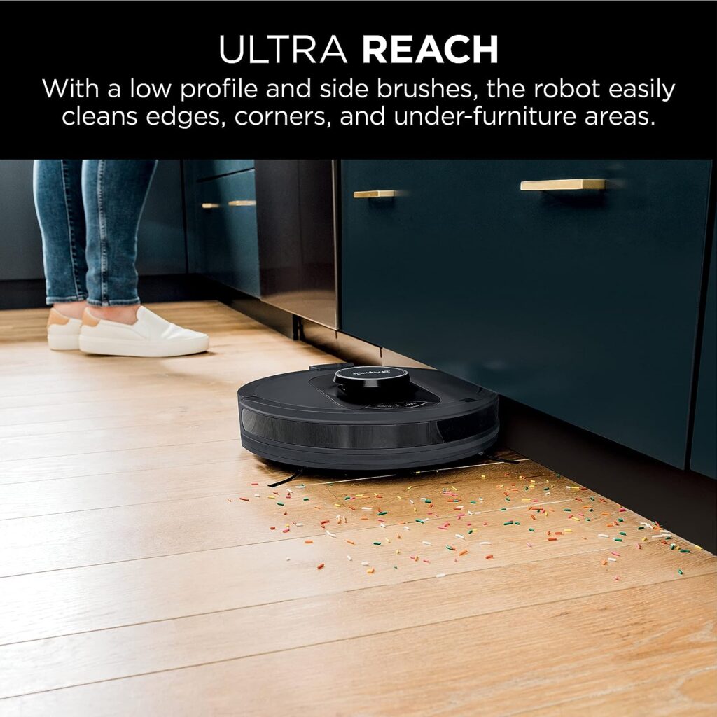 Shark AV2501S AI Ultra Robot Vacuum, with Matrix Clean, Home Mapping, 30-Day Capacity HEPA Bagless Self Empty Base, Perfect for Pet Hair, Wifi, Dark Grey