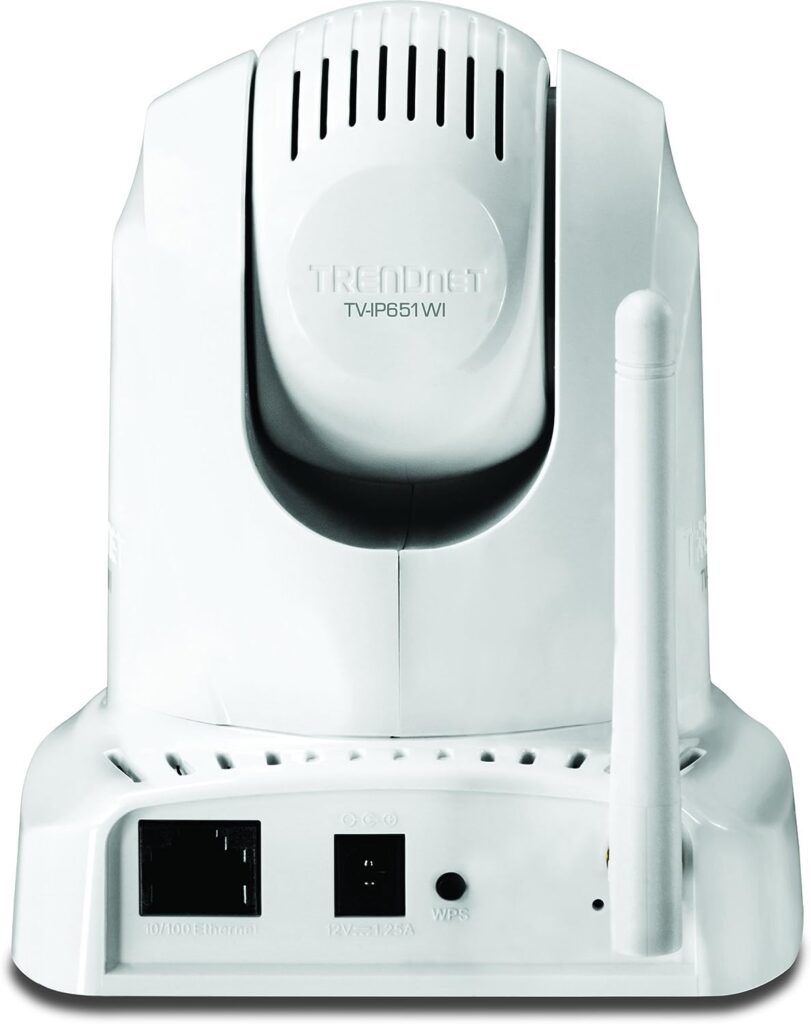 TRENDnet Wireless N Pan, Tilt, Zoom Network Surveillance Camera with 1-Way Audio and Night Vision, TV-IP651WI (White)