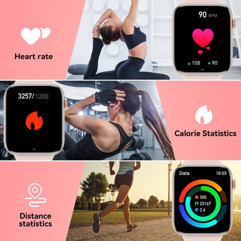 2023 Upgrade Smart Watch (Answer/Make Call), 1.95 Display Smartwatch for Women Men, Fitness Tracker with Multi Sport Modes, IP68 Waterproof, Step Calorie Counter, Sleep/Heart Rate Monitoring Watches