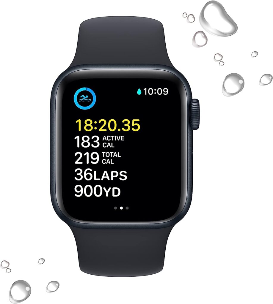 Apple Watch SE (2nd Gen) [GPS 40mm] Smart Watch w/Midnight Aluminum Case  Midnight Sport Band - S/M. Fitness  Sleep Tracker, Crash Detection, Heart Rate Monitor, Retina Display, Water Resistant