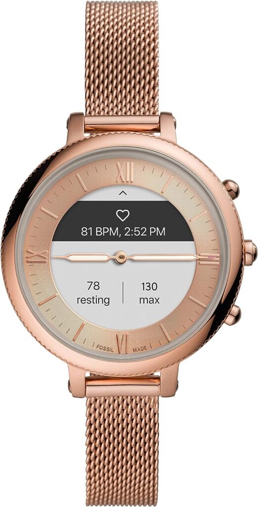 Fossil Womens Monroe Hybrid Smartwatch HR with Always-On Readout Display, Heart Rate, Activity Tracking, Smartphone Notifications, Message Previews