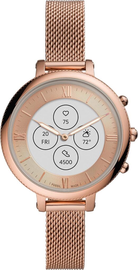 Fossil Womens Monroe Hybrid Smartwatch HR with Always-On Readout Display, Heart Rate, Activity Tracking, Smartphone Notifications, Message Previews