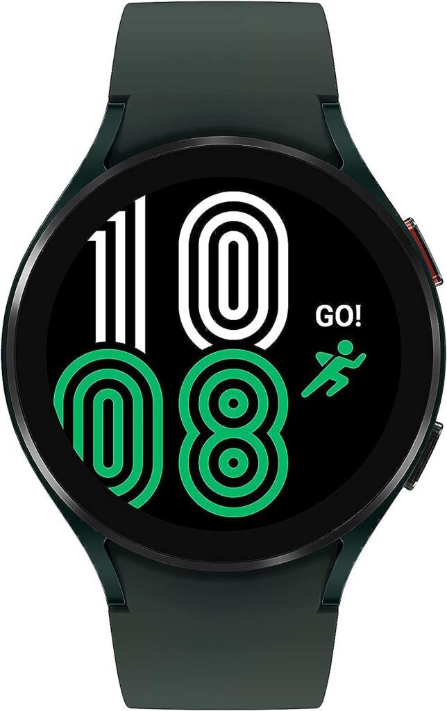 SAMSUNG Galaxy Watch 4, 44mm Smartwatch with ECG Monitor Tracker for Health Fitness Running Sleep Cycles GPS Fall Detection LTE US Version, Green (Renewed)