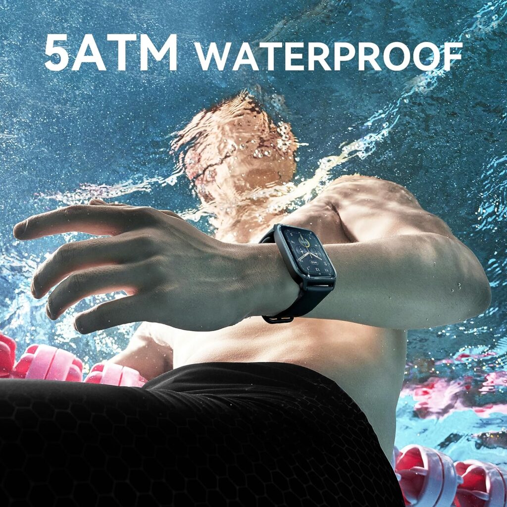 Smart Watch for Men(Answer/Make Call),Alexa Built-in,1.8Fitness Tracker with Heart Rate Sleep SpO2 Monitor,100+Sport Mode,5ATM Waterproof,Activity Trackers and Smartwatches for iOS and Android Phones